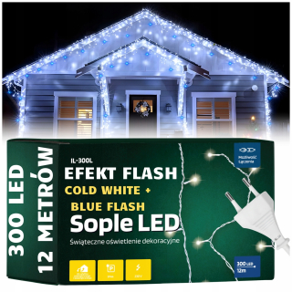 Svetelná clona Zolta cencúle 201 - 300 svetiel